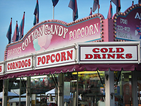 Cotton Candy Stand - daytime carnival snack stand